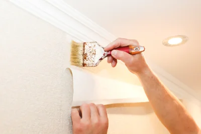 Pose de papier peint à Souzay-Champigny — revêtements muraux et toiles de verre